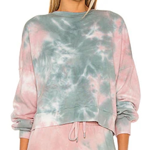 BB Dakota by Steve Madden Tops - BB Dakota You’re Trippin’ Tie-Dye Cropped Sweatshirt
